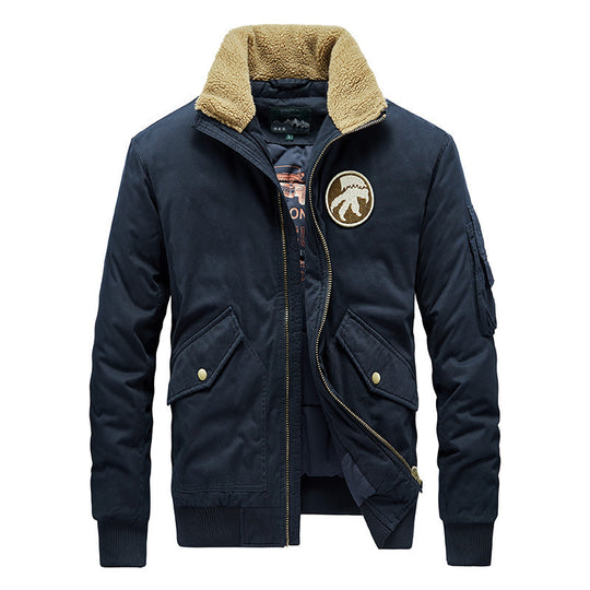 Herren Modische Winterjacke mit Teddy-Innenfutter Shop Nory