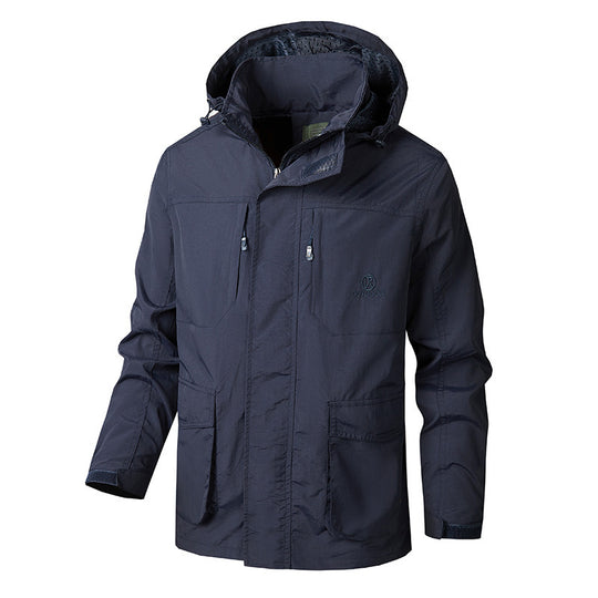 Herren Funktionale Jacke mit verstellbarem Kapuzendesign Shop Nory