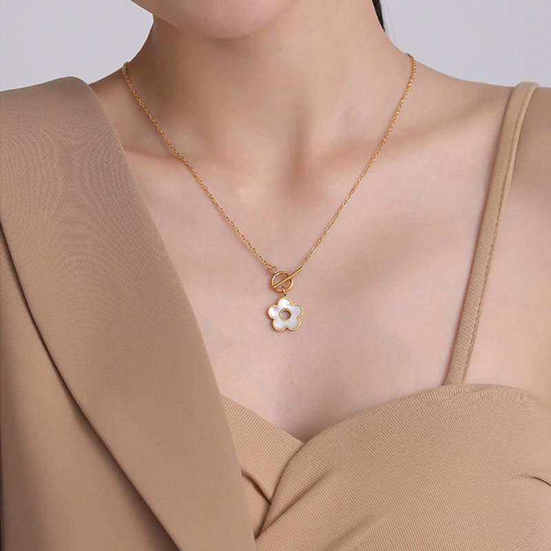 Frauen Blumen Charm Anhänger Halskette Shop Nory