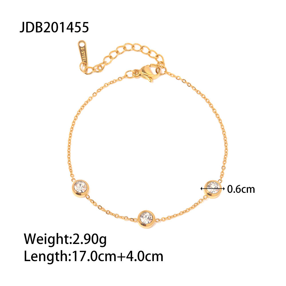 Damen Halskette mit funkelnden Zirkonia-Elementen und verstellbarem Verschluss Shop Nory