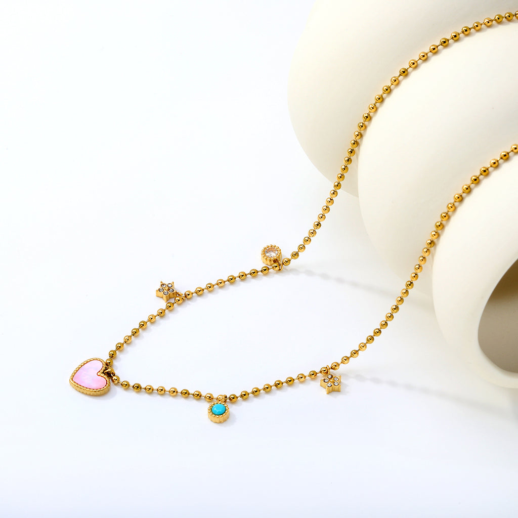 Damen Halskette mit filigranen Anhängern und hochwertigem Design Shop Nory