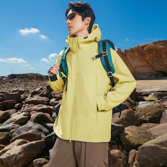 Herren Softshell-Outdoorjacke mit Kapuze, winddicht und wasserabweisend Shop Nory