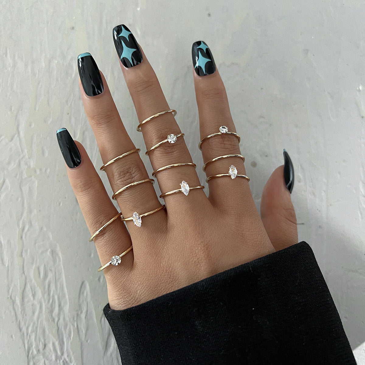 Damen Ring-Set mit funkelnden Zirkonia-Steinen und elegantem Design Shop Nory