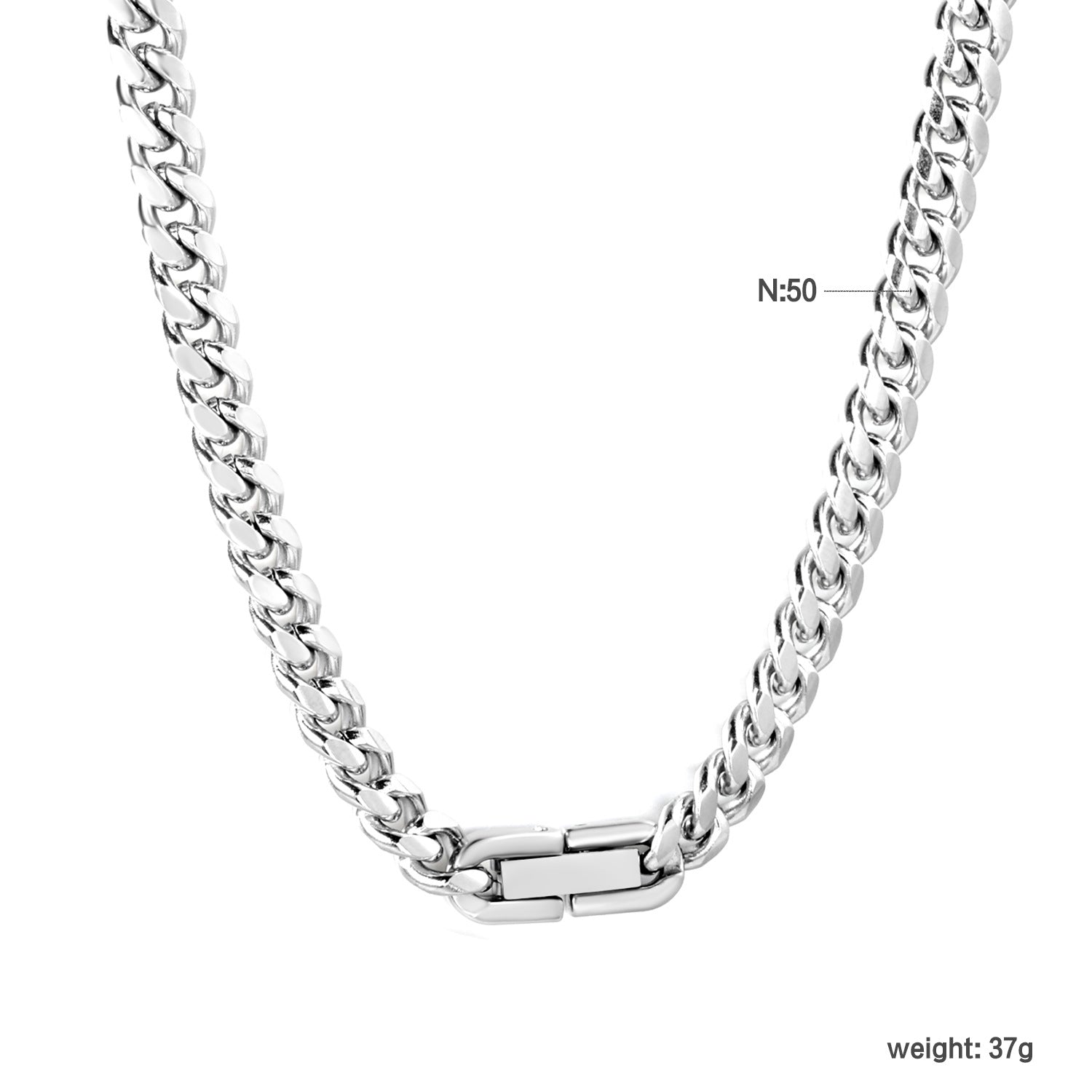 Damen Edelstahl Kettenhalskette mit modernen Gliederdesign Shop Nory