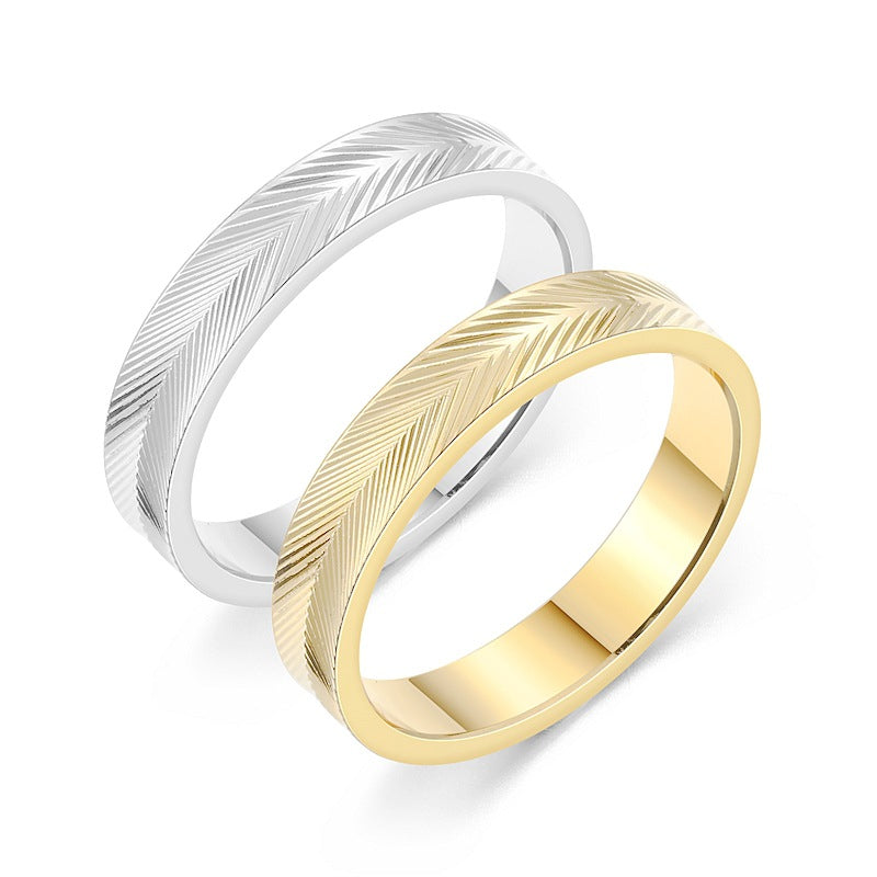 Herren Ring mit raffiniertem, geprägtem Muster Shop Nory