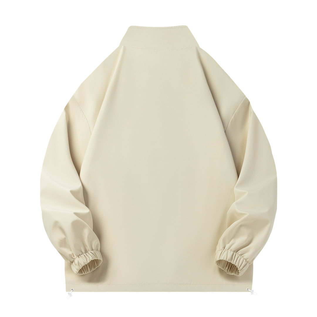 Unisex Leichte Windjacke mit hochabschließendem Stehkragen, Elastikbündchen & verstellbarem Kordelzugsaum Shop Nory