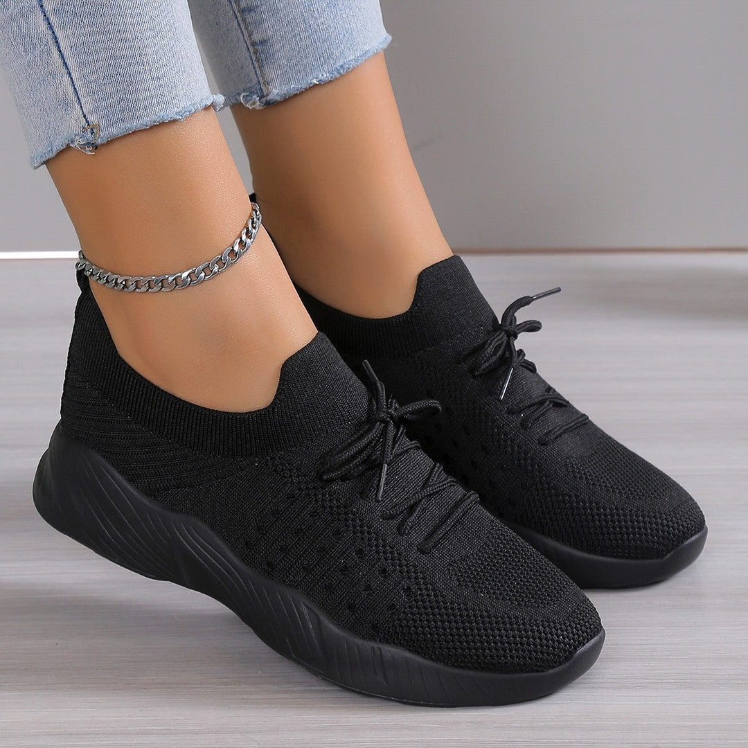 Damen atmungsaktive Slip-On Sportschuhe mit flexiblem Obermaterial