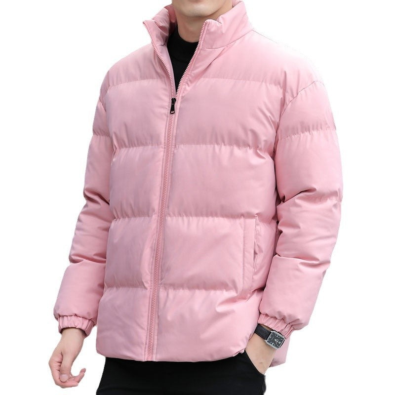 Herren Kurz geschnittene gesteppte Thermojacke mit Stehkragen, Zwei‑Wege Reißverschluss und elastischen Bündchen Shop Nory