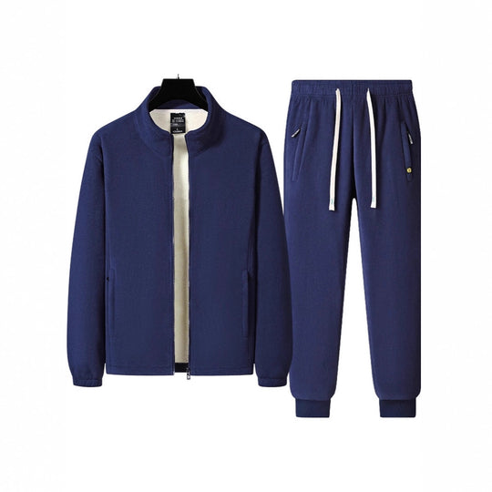 Herren Dreiteiliges Thermo-Fleece-Trainingsset mit wattierter Weste und Jogginghose Shop Nory