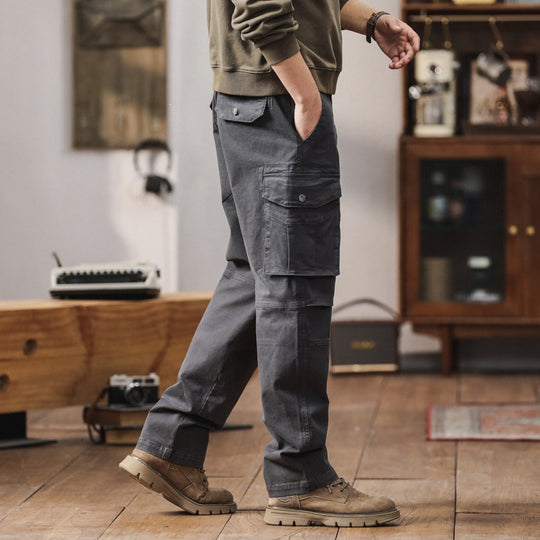Herren Robuste Relaxed-Fit Cargohose mit verstärkten Knien und Mehrfach-Taschen Shop Nory