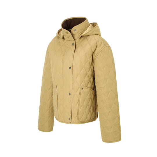 Damen Steppjacke mit Kapuze, gesteppter Rhombenstruktur und Pattentaschen Shop Nory