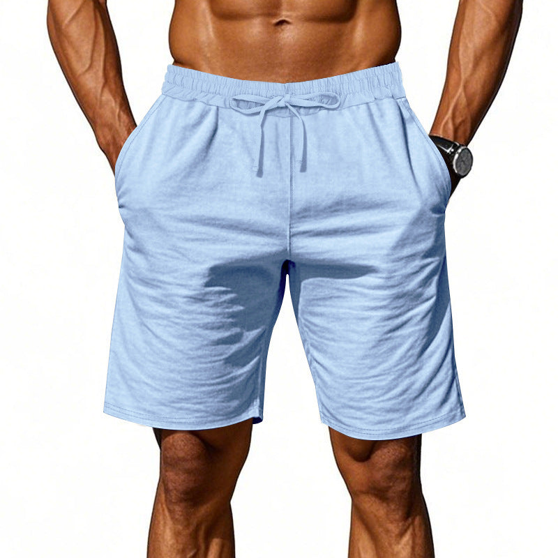 Herren nan lässige Baumwollmix Freizeitshorts mit elastischem Bund und Seitentaschen
