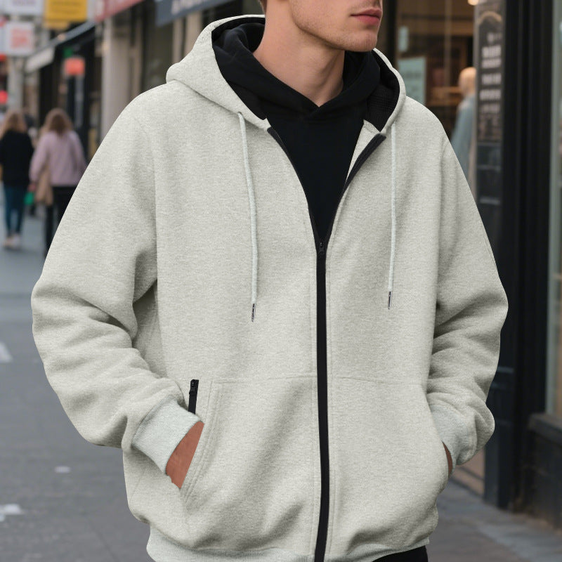 Herren Zip-Hoodie mit praktischen Taschen und atmungsaktiver Fleece-Innenausstattung