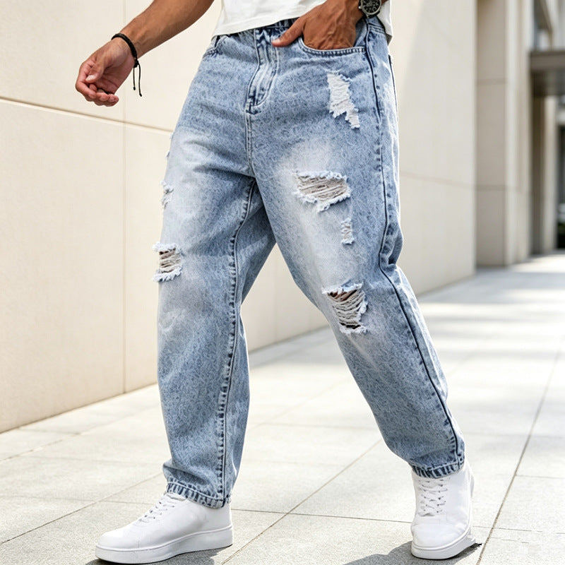 Herren Zerrissene Baggy-Jeans Shop Nory