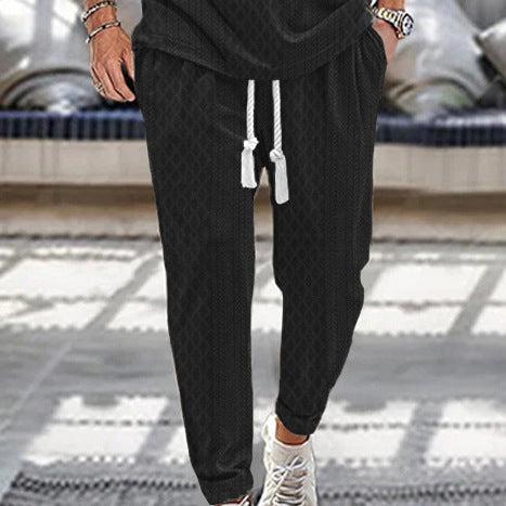 Herren Slim-Tapered Joggerhose im Struktur-Design mit Kordelzug und Eingrifftaschen Shop Nory
