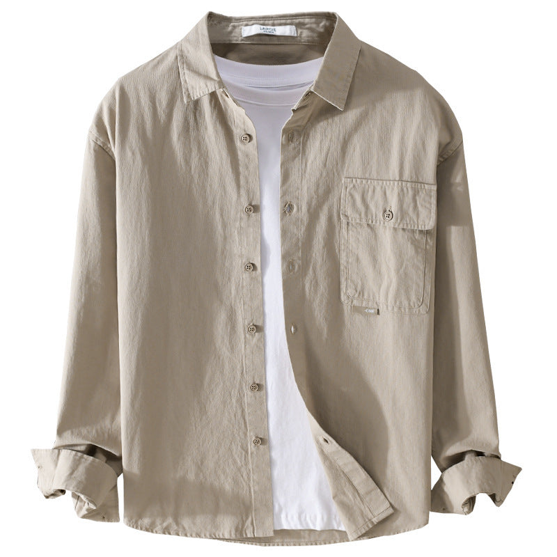 Herren Vielseitiges Baumwoll-Overshirt mit aufgesetzter Klappentasche und entspanntem Schnitt Shop Nory