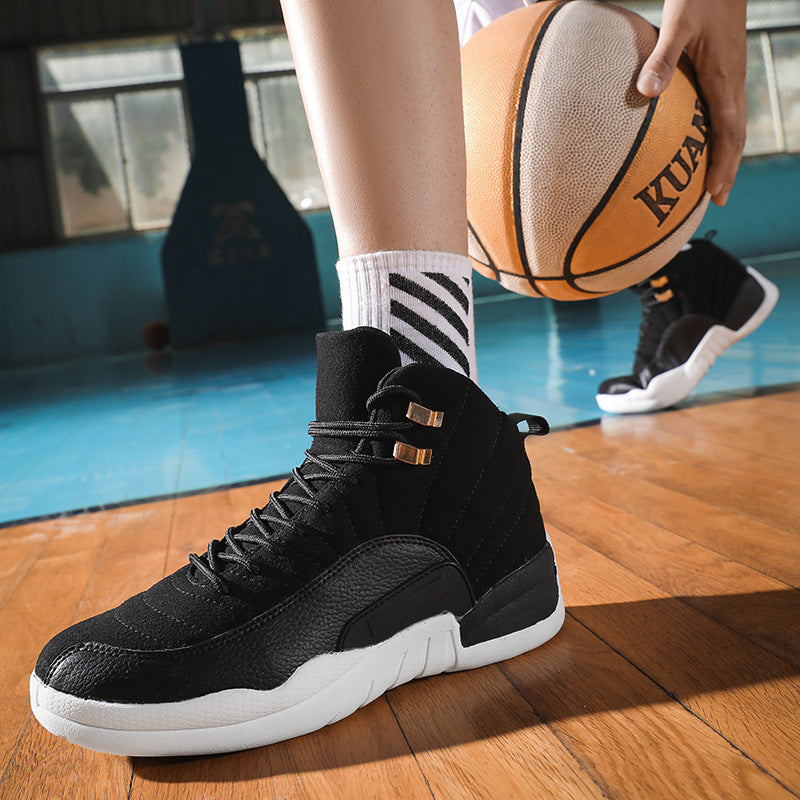 Herren Retro-inspirierte Performance-Basketballstiefel mit verstärkter Seitenwand Shopy Nory