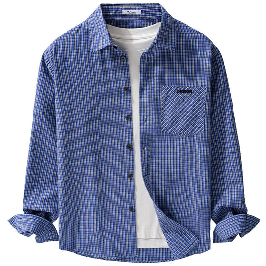 Herren Karo-Layering-Hemd im Overshirt-Stil aus weichem Baumwollpopeline Shop Nory