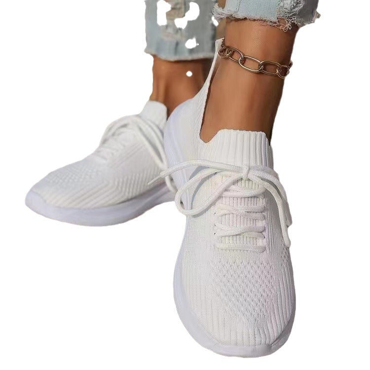 Damen Atmungsaktive Sneaker mit elastischem Strick-Obermaterial und stützendem Fußbett