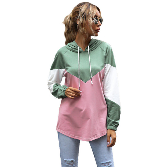 Damen Oversize Kapuzenpullover mit Raglanärmeln und abgerundetem Saum Shop Nory