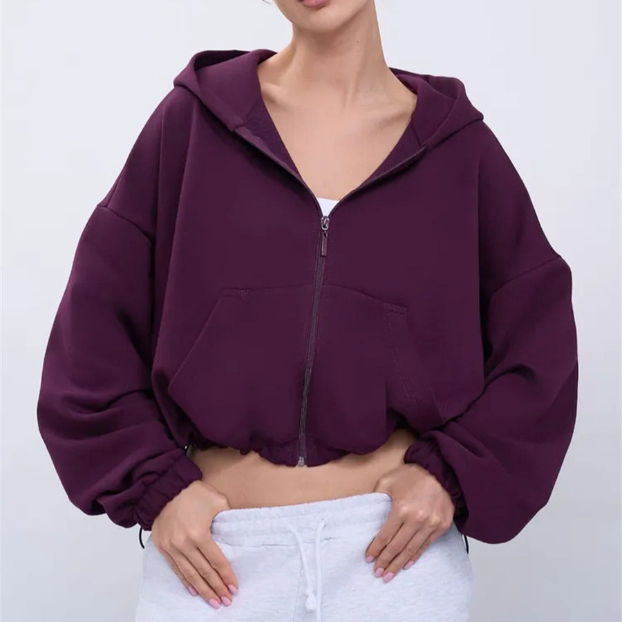 Damen Modischer cropped Zip-Hoodie Shop Nory