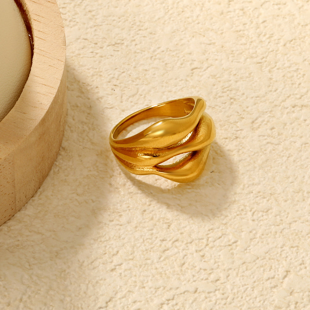 Damen Ring mit modernem, geschwungenem Design Shop Nory