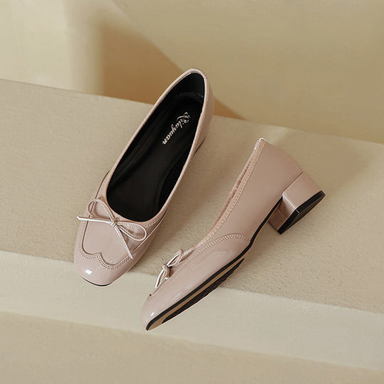 Damen elegante Ballerinas mit dekorativem Schleifendetail