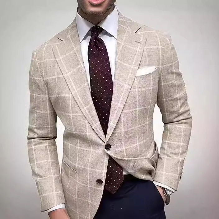 Herren eleganter Leinenblazer mit schmalem Schnitt