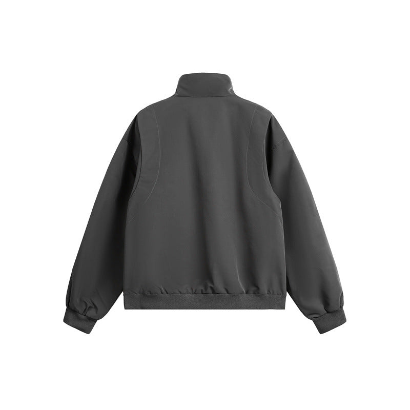 Herren Urbaner Microfaser-Blouson mit Stehkragen, verdeckter Knopfleiste und Reißverschlusstaschen Shop Nory