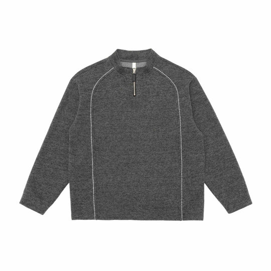 Herren Halbzip-Sweatshirt mit Stehkragen und Kontrastnaht Shop Nory