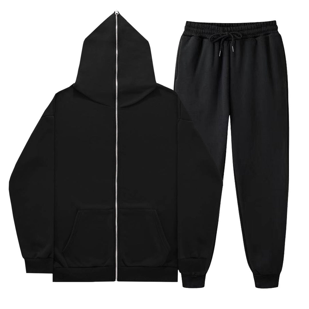 Unisex nan leichter French-Terry Zip-Hoodie und tapered Jogginghose Set mit Raglanärmeln, Kängurutasche und elastischem Komfortbund Shop Nory