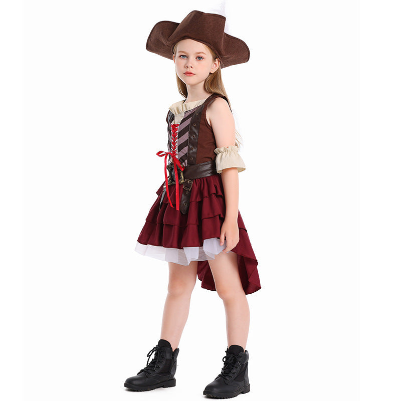 Mädchen Piratinnenkostüm mit verspieltem Rüschendetail und authentischem Zubehör Shop Nory