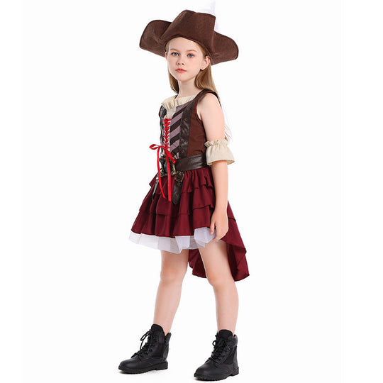 Mädchen Piratinnenkostüm mit verspieltem Rüschendetail und authentischem Zubehör Shop Nory