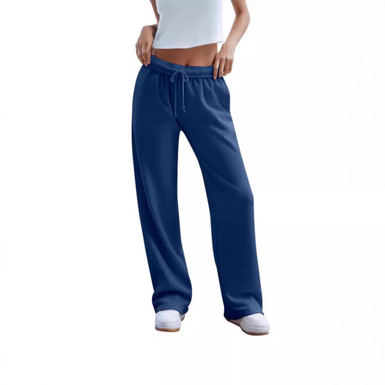 Damen nan weite Komfort-Loungehose mit hochgeschnittener Taille, elastischem Bund und Kordelzug Shop Nory