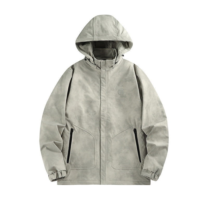 Herren Wasserdichte Kapuzen-Softshelljacke mit mattierter Oberfläche und verdecktem Reißverschluss Shop Nory