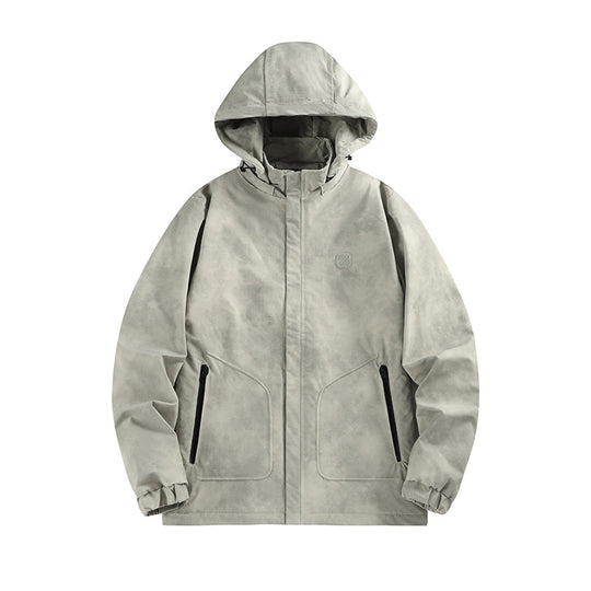 Herren Wasserdichte Kapuzen-Softshelljacke mit mattierter Oberfläche und verdecktem Reißverschluss Shop Nory