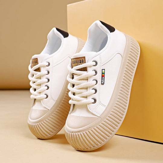 Damen Sneakers mit rutschfester Sohle und extra dicker Profilsohle