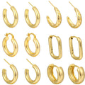 Damen Ohrringe-Set mit vielseitigen Formen und eleganter Goldverzierung Shop Nory