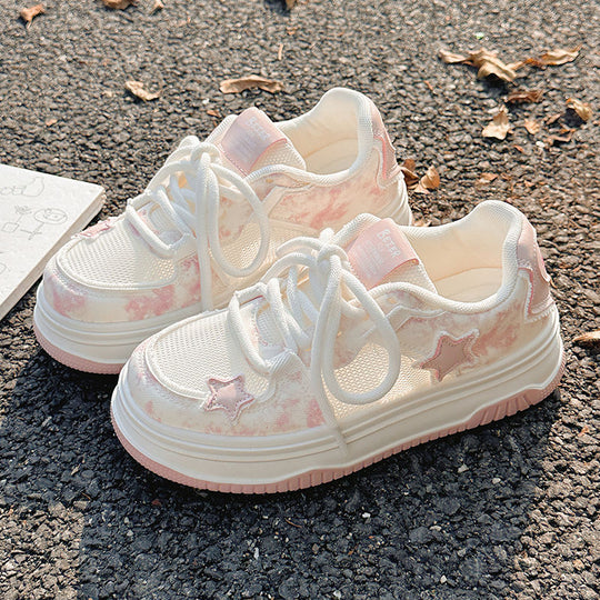 Damen Volumen‑Sneaker mit dekorativen Sterneinsätzen, Multi‑Layer‑Plateau und atmungsaktiver Mesh‑Konstruktion Shop Nory