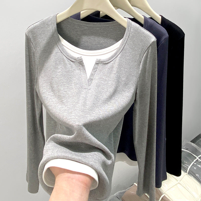 Damen Elegant geschnittenes Langarmshirt Shop Nory