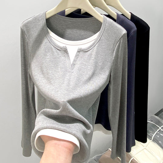 Damen Elegant geschnittenes Langarmshirt Shop Nory
