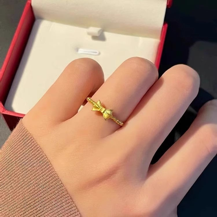 Damen Zierlicher Ring mit Schleifenmotiv Shop Nory