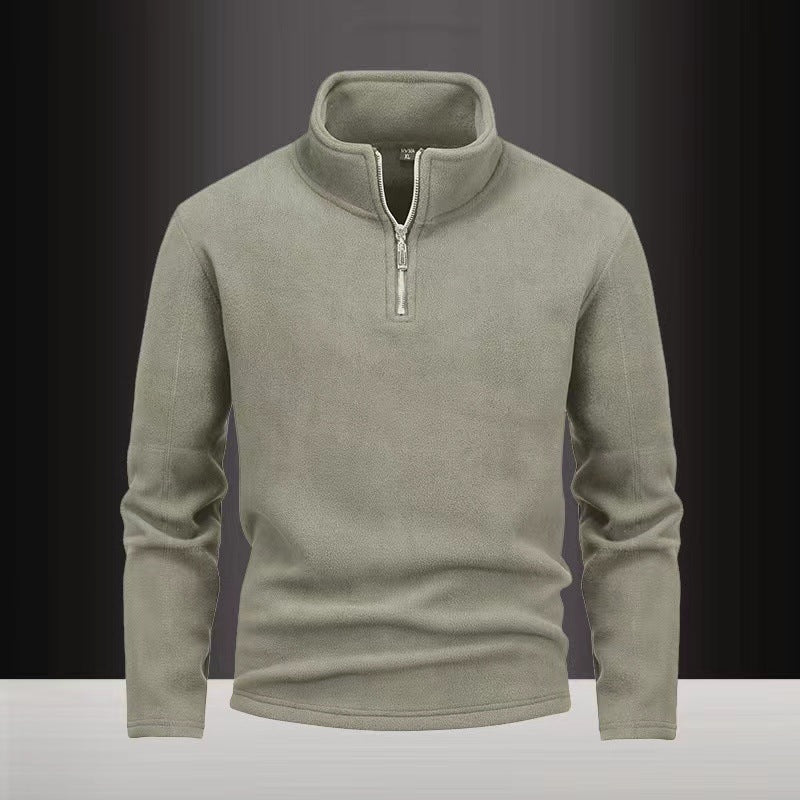 Herren nan Fleece-Halbzip-Pullover mit Stehkragen und flauschiger Mikrofleece-Qualität Shop Nory