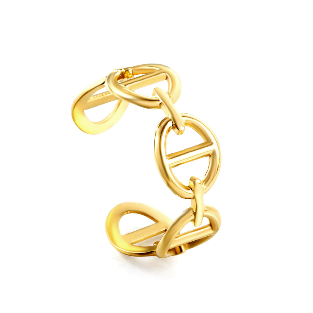 Damen moderner Offener Ring mit trendigem Schriftzug Liebe Shop Nory