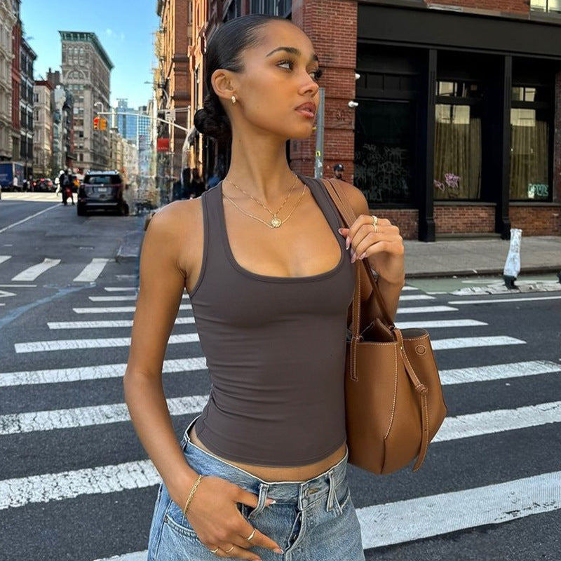 Damen Sportliches Tanktop mit breiten Trägern