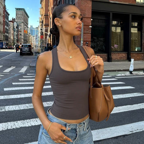 Damen Sportliches Tanktop mit breiten Trägern