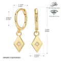 Damen Ohrhänger mit hochwertigem Zirkonanhänger aus 925 Sterling Silber Shop Nory
