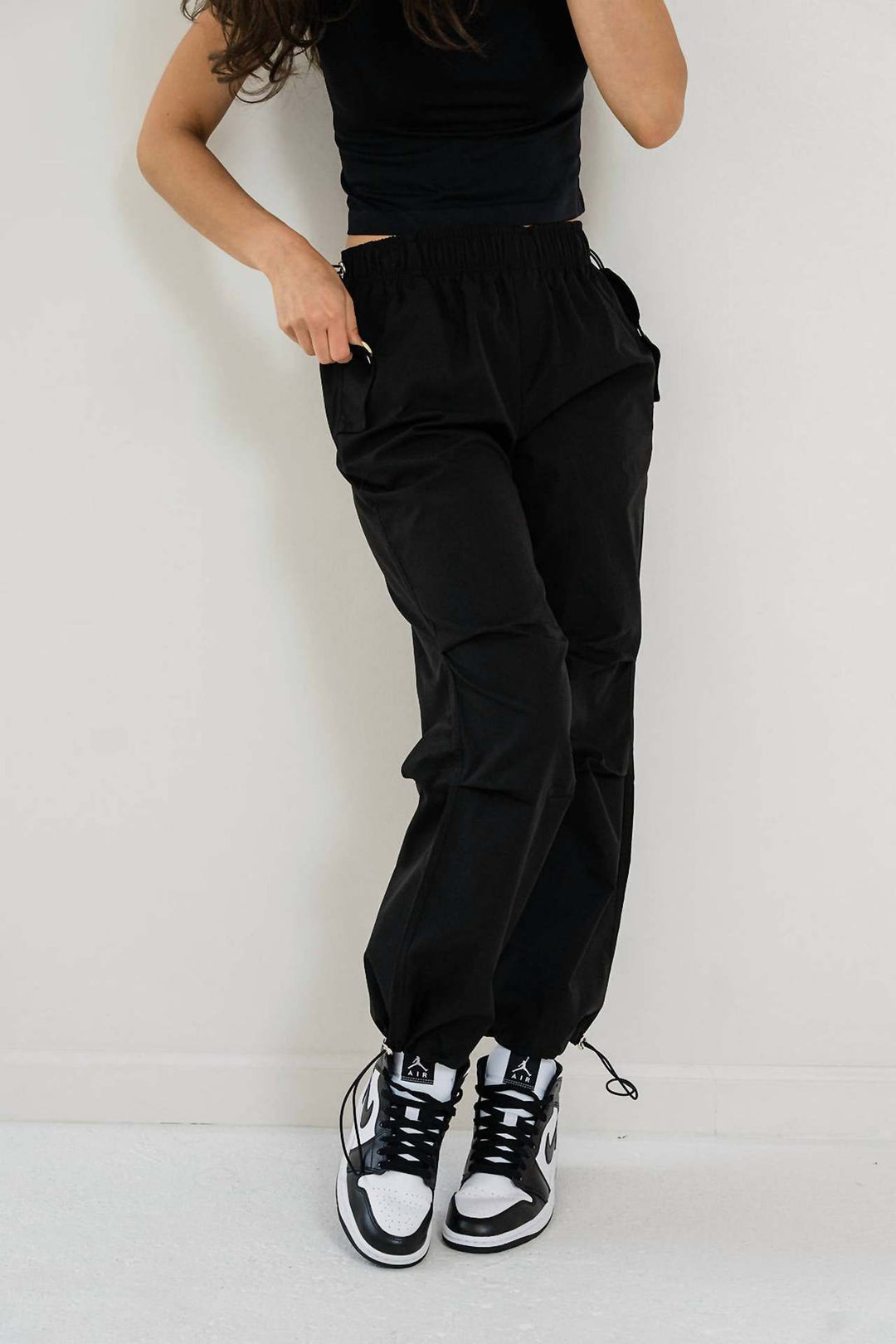 Damen Cargo-Jogginghose mit elastischem Bund und Kordelzug Shop Nory