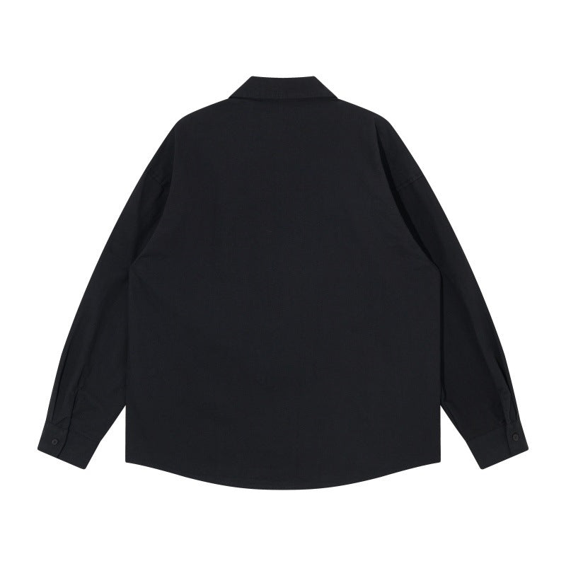 Herren Oversize-Hemdjacke im Workwear-Stil mit Ziersteppungen und Metallnieten Shop Nory