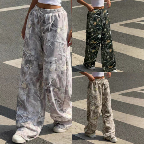 Damen nan weite Palazzo-Hose mit floralem Alloverprint und elastischem Bund Shop Nory